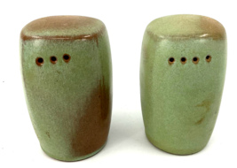 Frankoma Pottery 5HS Plainsman Salt Pepper Shakers Prairie Green Vintage... - £19.29 GBP