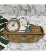 Burwood Vintage 80s Country Wall Clock Pink Blue Coffee Heart Floral Pla... - $643.06 MXN
