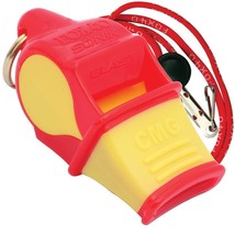 RED/YELLOW Fox 40 Sonik Blast Cmg Whistle Official Coach Safety - Free Lanyard - £8.78 GBP