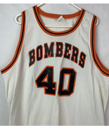 Vintage Wilson Basketball Jersey Men’s 48 Made USA Bombers White Athleti... - £38.65 GBP