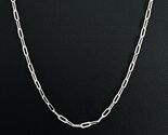 Sterling Silver Paperclip Chain Necklace 18" 925 Rhodium Plated Unisex - $118.75
