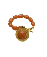 Celine Brown Stones and Gold tone Bracelet Accessory w. Logo Charm - $4,993.69 MXN