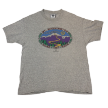 Vintage 1997 Mt Washington 37th Road Race Single Stitch Gray T-Shirt Lar... - $29.69