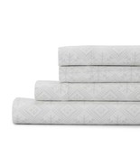 Cuddl Duds Queen Gray Fairisle  Sheet Set - 4 PC Heavyweight Flannel - $1,049.20 MXN