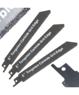 6&quot; 3pk Tungsten Carbide Reciprocating Blades Cast Concrete Hardie Drywal... - £11.67 GBP