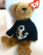Ty Beanie Babies Collection Teddy Bear Salty Anchors Away Sailor BB20 - $5.08