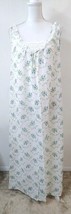 Montgomery Ward WM 10/12 Gown VTG White Long Floral Cottagecore Plunging V-Neck - $29.02