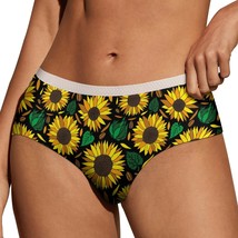 Sunflowers Floral Panties for Women Lace Briefs Soft Ladies Hipster Unde... - $13.99