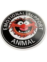 Emotional Support Animal 4x4&quot; | Weatherproof | Vinyl Sticker - £6.88 GBP