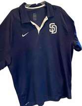 Nike Dri-Fit San Diego Padres Polo Shirt Size Mens XL MLB Baseball Gear - £12.41 GBP