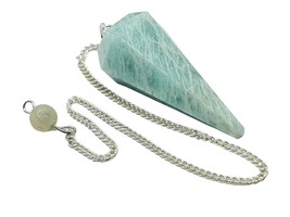 Amazonite Gemstone Point Pendulum Dowsing Crystal Dowser Reiki Chakra He... - £4.83 GBP