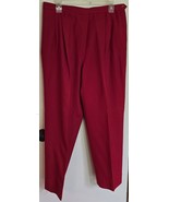 Womens Plus 18 David Brooks Ltd Red 100% Wool Lined Business Casual Pants - €16,14 EUR