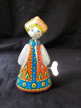 Vintage Bambola Matrioska Scatola di Latta Giocattolo Russo Vento Up Meccanico - £58.50 GBP