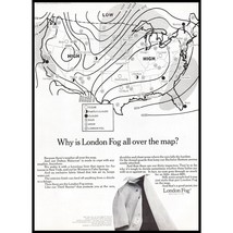 1965 London Fog Trench Coat Vintage Print Ad USA American Weather Map Wall Art - £8.20 GBP