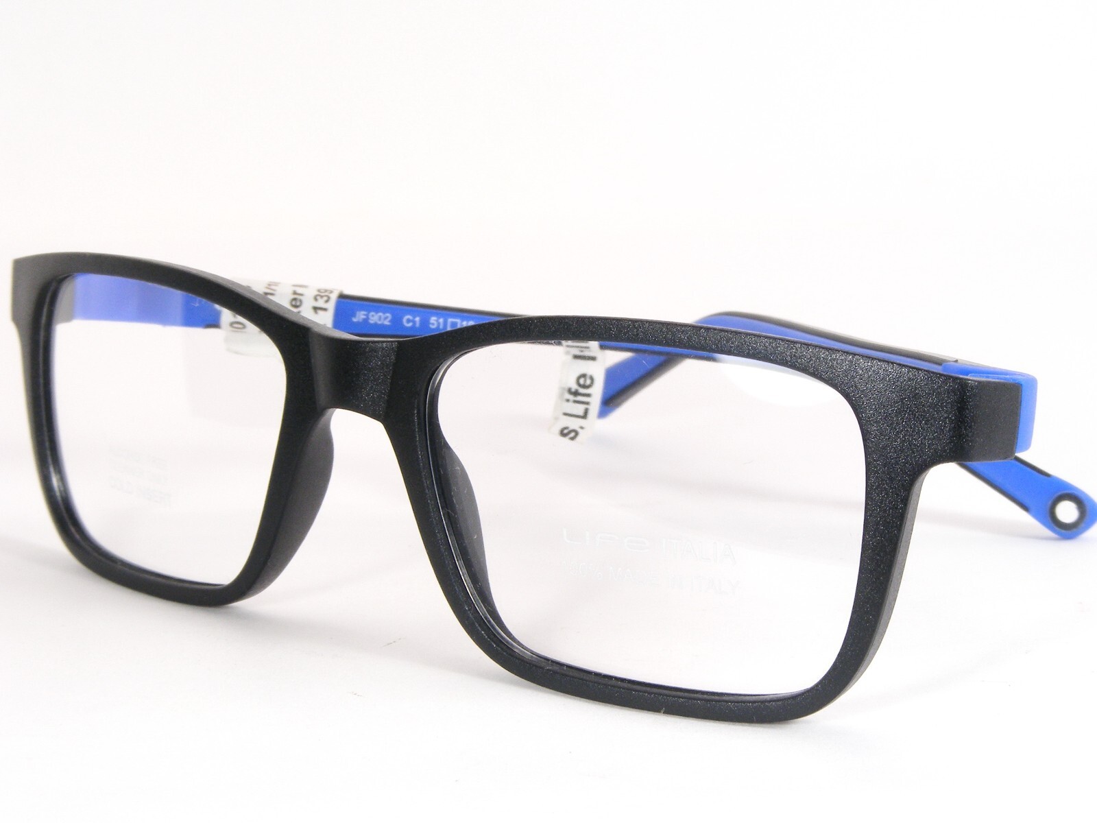 Life Italia JF902 C1 Schwarz/Blau Einzigartig Brille Brillengestell 51-1... - $96.04
