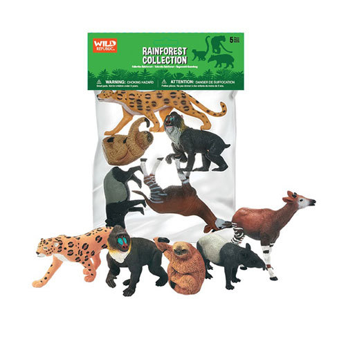 Primary image for Wild Republic Polybag Animal Figurines 5pcs - Rainforest