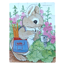 Rascals 25 Piece Jigsaw Puzzle Bunny Rabbit Mouse Garden Carrots Golden ... - $9.89