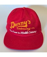 VTG Dennys SnapBack Hat Cap Red Mesh Diner 70s Mobile Catering  - €17,07 EUR