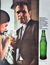 Sprite beverage green bottle party husband wife suit-1964 Vintage Print Ad - $13.87 CAD