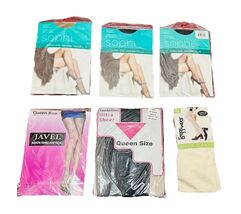 Mixed Lot Assorted Pantyhose Stockings and Tights New Size Queen Plus XL... - $11.25