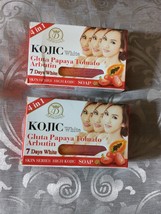 Kojic white Gluta PAPAYA Tomato Arbutin Soap 7days White 160g 2pieces - $29.99