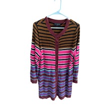 Lane Bryant Womens Size 18 20 Long Sleeve Button Up Sweater Colorblock D... - $26.72