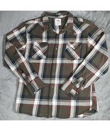 Levi’s Strauss &amp; Co. Jeanswear Plaid Long Sleeve Shirt Mens XL OLIVE GRE... - $28.02 CAD