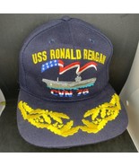 USS Ronald Reagan CVN-76 Supercarrier Blue Snap Back Hat US Navy USN - $349.55 MXN