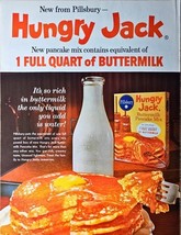 Hungry Jack 1 full quart of buttermilk 1962 Vintage print ad - $186.66 MXN