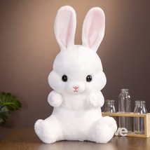 Sitting Rabbit Plush Toys Long Ear Bunny Plush Pillow Stuffed Soft Dolls Childre - £18.93 GBP