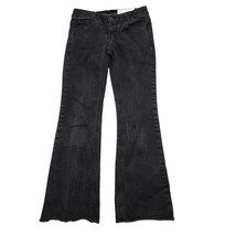 Guess Jeans Womens 26 Black Low Rise 5 Pocket Design Flat Front Flared Pants - £23.37 GBP