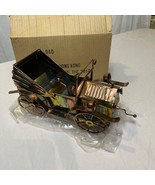 Vintage Copper Tin Metal Car Retro Music Box Hong Kong New Old Stock - $31.50