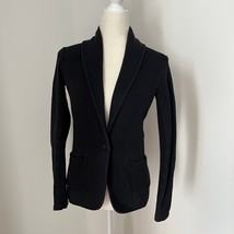 James Perse Black Knit Single Button Shawl Collar Blazer Medium - $54.99
