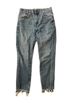 Madewell Womens Jeans HI-RISE Slim Boyj EAN Medium Wash Raw Hem Sz 26 - £18.86 GBP