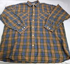 Carhartt Plaid Button-Up Shirt Cotton Long Sleeve Relaxed Multicolor Men... - $13.76