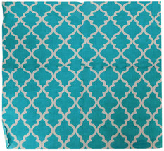 Quatrefoil Pattern Blue &amp; White 22&quot;x22&quot; 100% Cotton Bandanna Bandana - $12.99