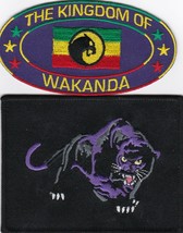 KINGDOM WAKANDA PURPLE VIBRANIUM BLACK PANTHER SEW/IRON ON PATCH KING T&#39;... - £12.54 GBP