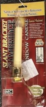 Slant Bracket Cambridge B/O Led Window Candle w/BRASS Finish Christmas Candle - $22.88