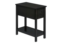 Black Veneer Accent Table: Small &amp; Stylish - $136.99