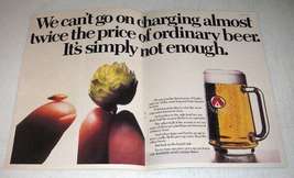 1978 Stella Artois Beer Ad - Charging Twice the Price - £14.69 GBP