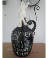 LAY OFF KENMAR JAPAN OLD MAN&#39;S PRIVATE STUFF WHISKEY DARK BROWN JAR 9.5&quot;... - $846.75 MXN