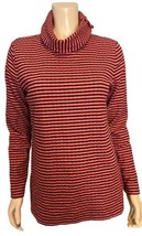 Talbots Pink and Blue Striped LS Cowl Neck Top Size M - $28.49