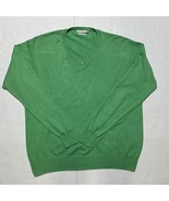 Peter Millar Sweater Mens L Green V Neck Cashmere Blend Soft Stretch Pul... - $710.30 MXN