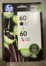 HP 60 OEM Ink Cartridge Black and Tri-Color Combo Pack EXP March / 2018 SEALED - £13.90 GBP