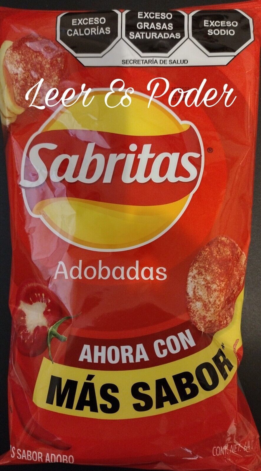 5X SABRITAS ADOBADAS CHIPS - 5 de 64g c/u - ENVIO GRATIS / FREE SHIPPING - $16.44