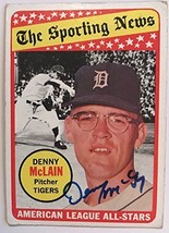 Denny McLain Signed Autographed 1969 Topps Sporting News Baseball Card - Detroit - £27.21 GBP