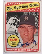Denny McLain Signed Autographed 1969 Topps Sporting News Baseball Card -... - $24.25