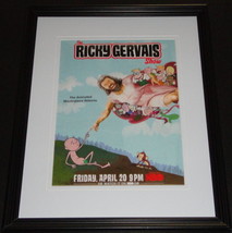Ricky Gervais Show HBO 2012 Framed ORIGINAL Vintage 11x14 Advertisement - £27.17 GBP
