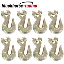 8pc G70 3/8&quot; Clevis Grab Hooks for Wrecker Tow Chain Flatbed Trailer Tie... - $43.99
