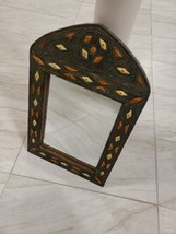 Antique Moroccan Mirror, Handmade Metal Decorations &amp; Bones, 23&quot;x14&quot;, U.S Seller - £170.70 GBP